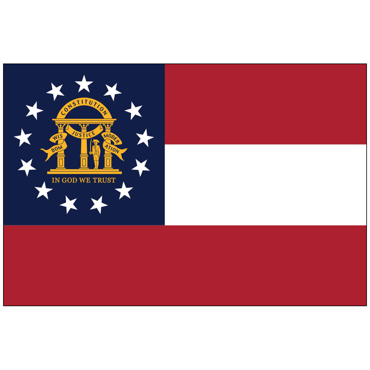 Nylon Georgia State Flag