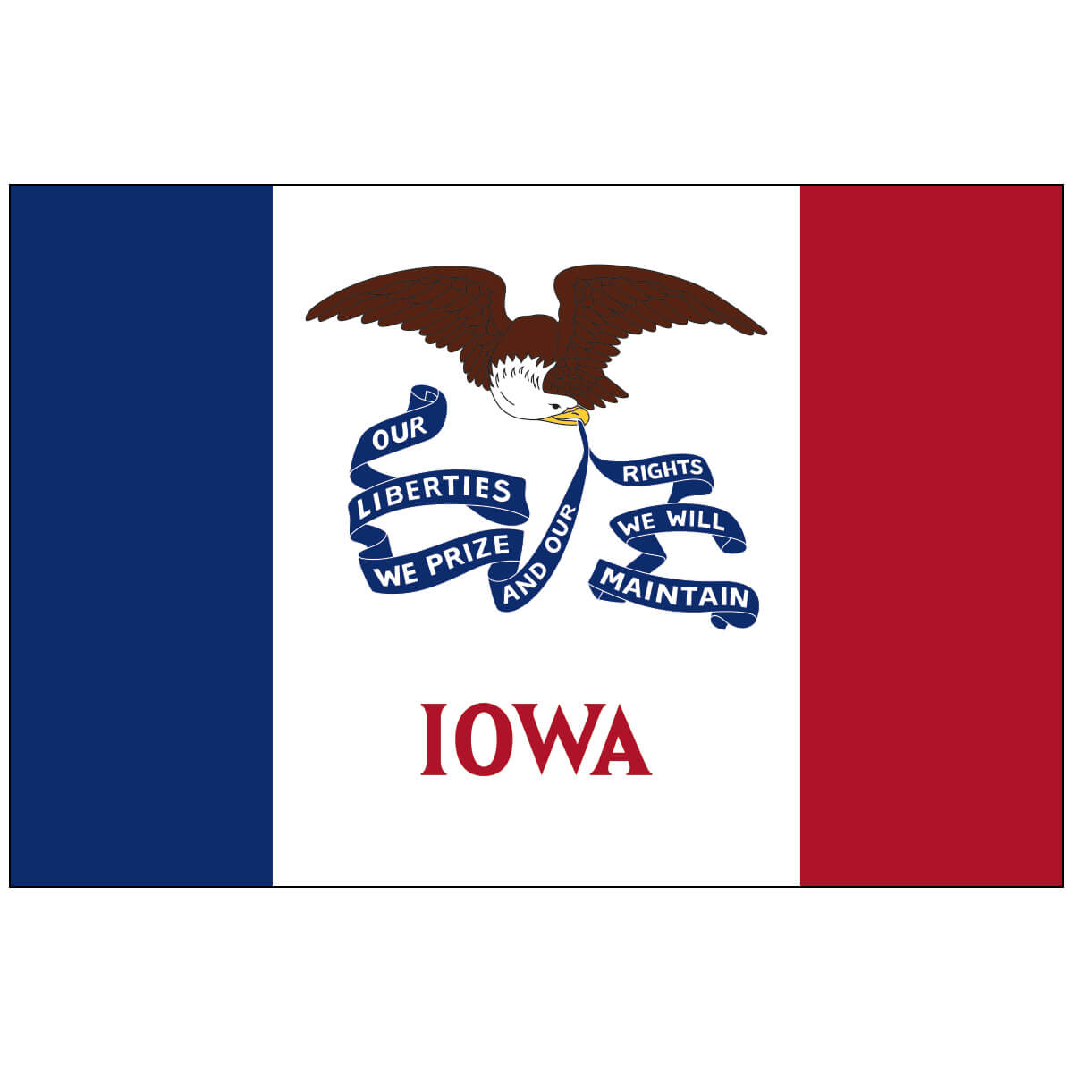 Nylon Iowa State Flag