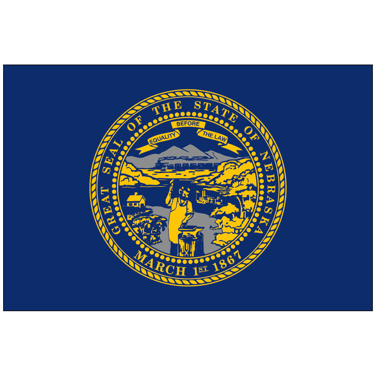 Nylon Nebraska State Flag