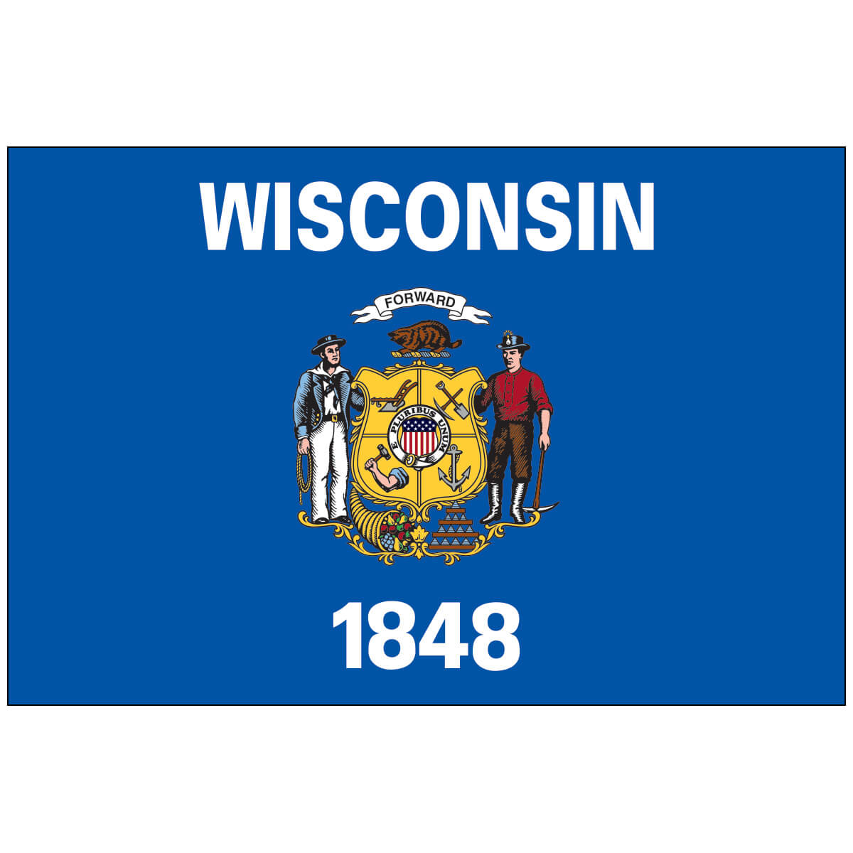 Nylon Wisconsin State Flag