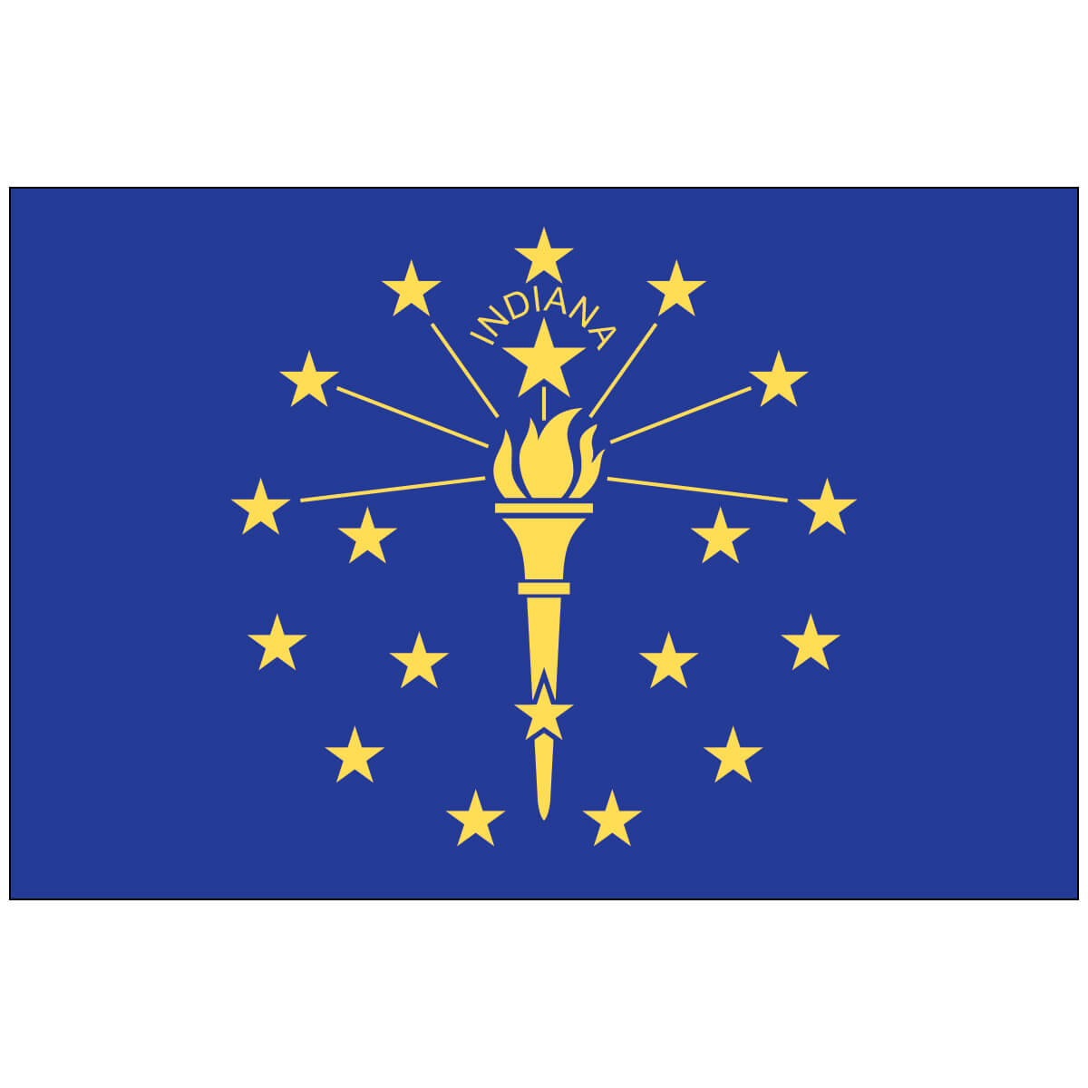 Poly-Max Indiana State Flag