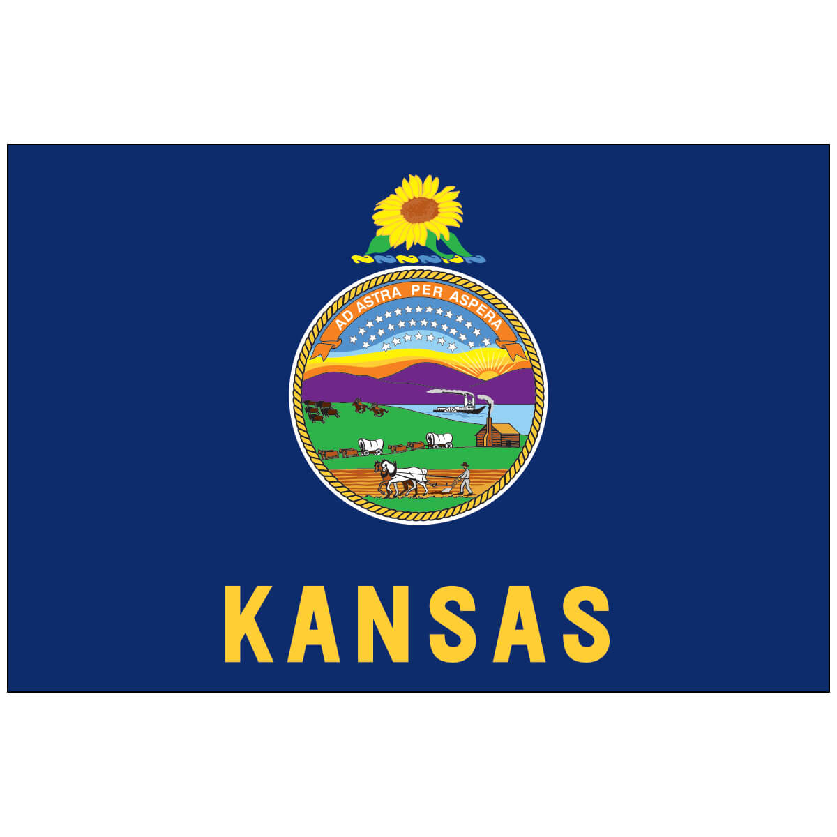 Poly-Max Kansas State Flag