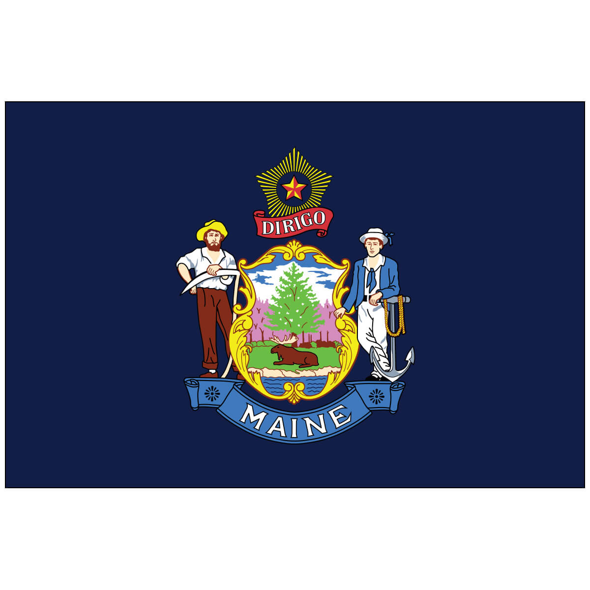 Poly-Max Maine State Flag