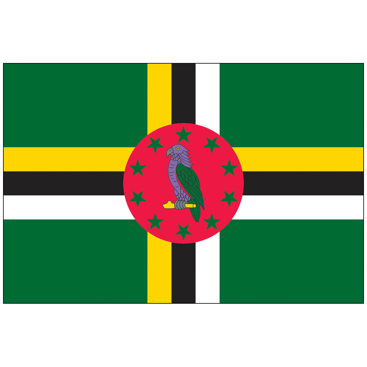 Nylon Dominica Flag