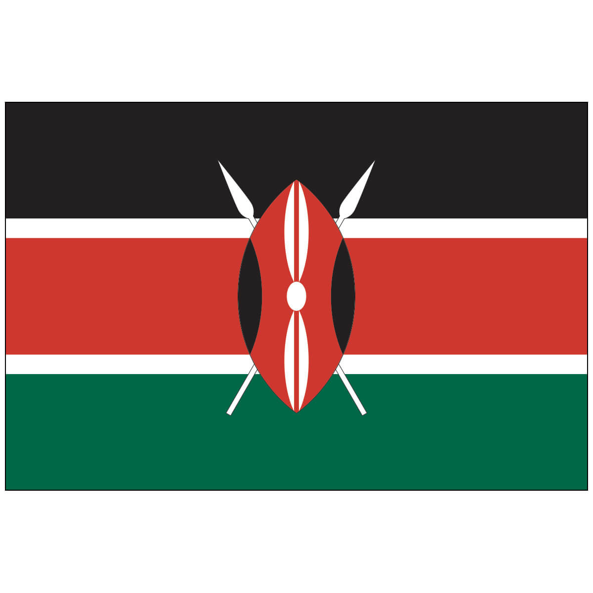 Nylon Kenya Flag