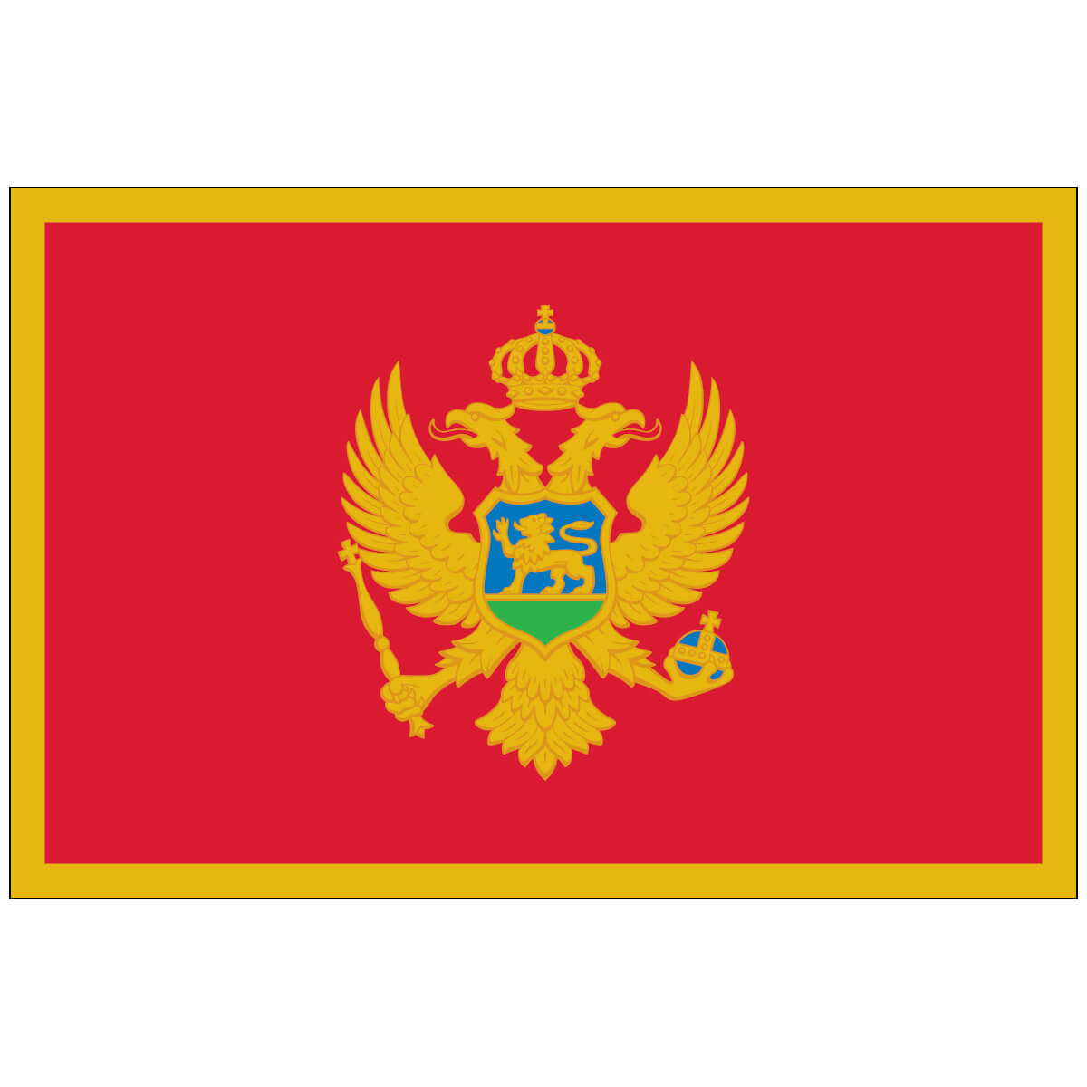 Nylon Montenegro Flag