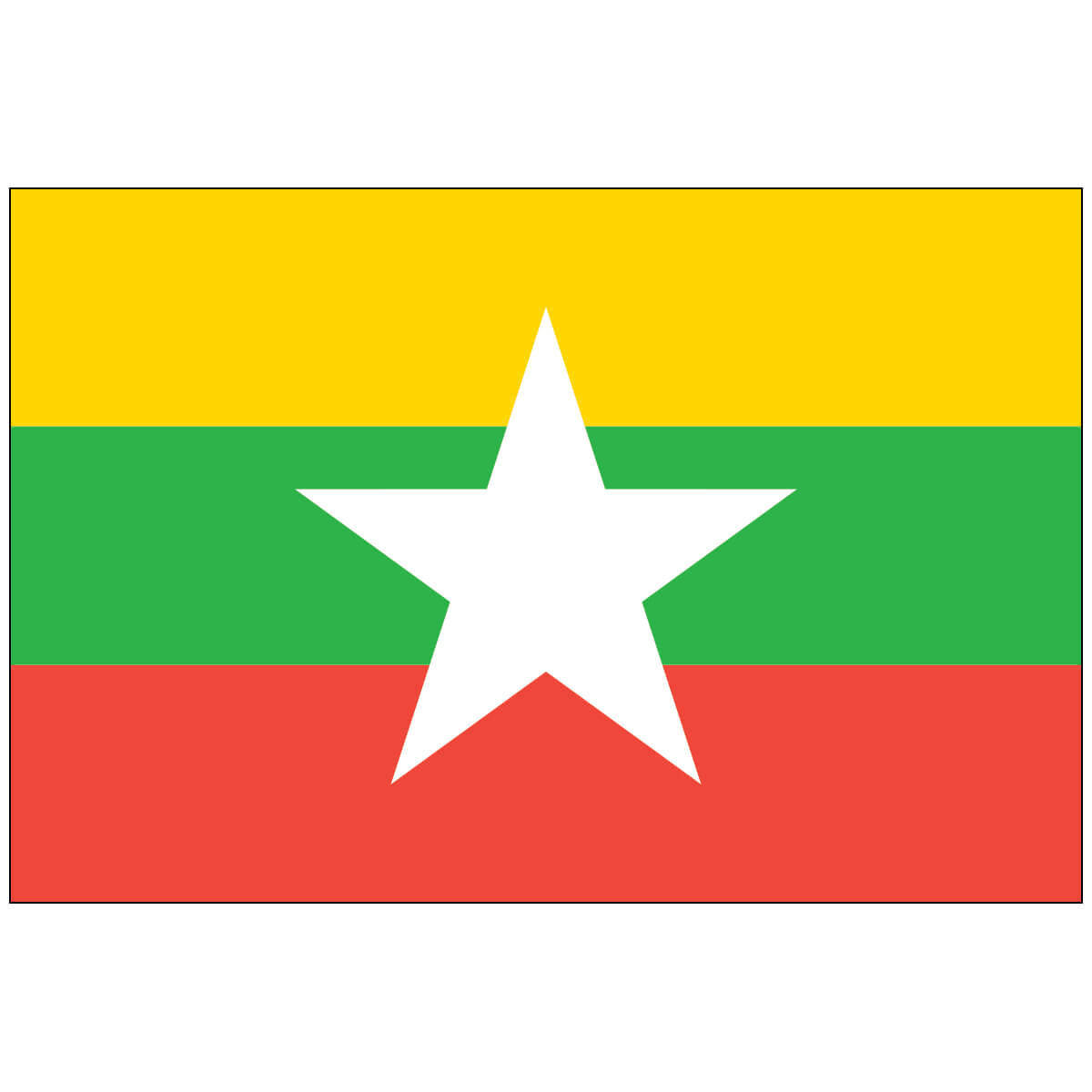 Nylon Myanmar Flag