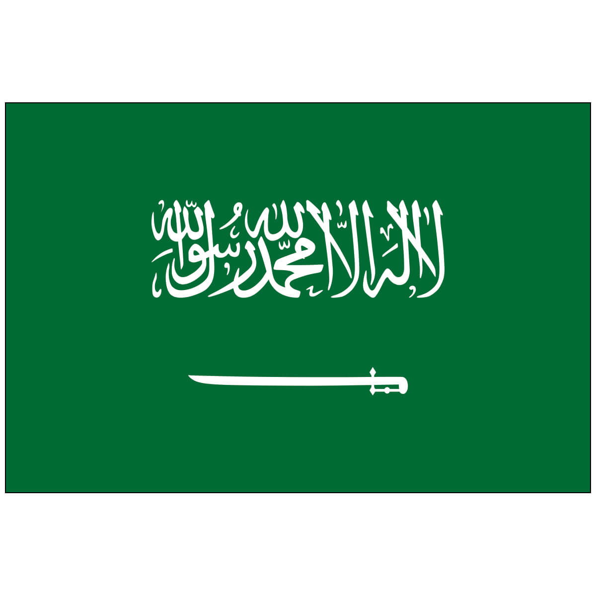 Nylon Saudi Arabia Flag