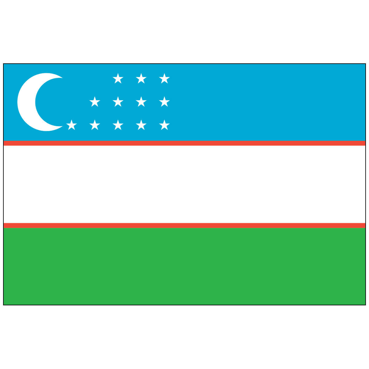 Nylon Uzbekistan Flag