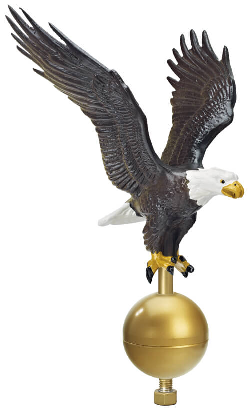 15" Flying Eagle on 3" Ball, Natural